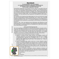 Merkblatt für den Arbeitgeber Erstattung fortgewährten Arbeitsentgelts- BHKG (NW), A4, 4seitig, 10 Satz