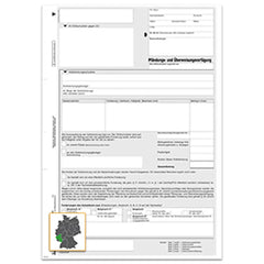 Pfändungs- und Überweisungsverfügung Kontenpfändung (Rheinland-Pfalz), A4 5-fach, 1 Satz