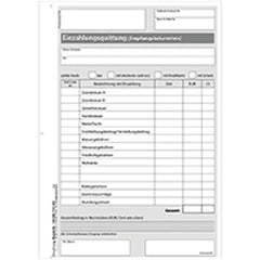 Quittung mit eingedr. Forderungen (Steuern/Abgaben), mit Block-/Blatt-Nr., Block, A5, 50 Satz, 2-fach, 1 Block