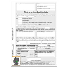 Trichinenproben-Begleitschein VO (EU) 2017/625, A5, SD, 25 Satz