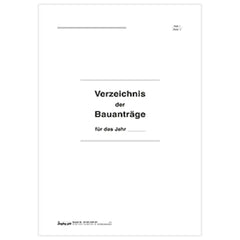 Verzeichnis der Bauanträge Titelbogen, A4 4-seitig, 10 Stück