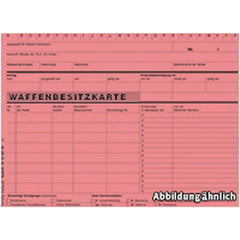 Waffenbesitzkartei, - rosa, A5 Karton, 25 Stück