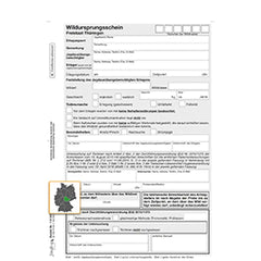 Wildursprungsschein, DIN A5, SD, 3-fach, VO (EU) 2015/1375, 100 Satz