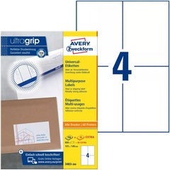 3483-200 Universal-Etiketten ultragrip - 105 x 148 mm, weiß, 880 Etiketten, permanent