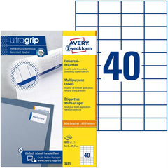 3651 Universal-Etiketten ultragrip - 52,5 x 29,7 mm, weiß, 4.000 Etiketten, permanent