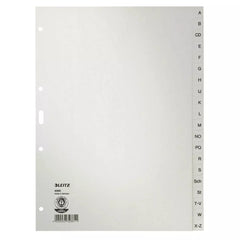 4300 Register - A - Z, Papier, A4, 30 cm hoch, 20 Blatt, grau