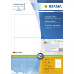 4666 Adressetiketten Premium A4, weiß 88,9x46,6 mm Papier matt 1200 St.