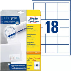 6171 Universal-Etiketten ultragrip - 64 x 45 mm, weiß, 540 Etiketten, permanent