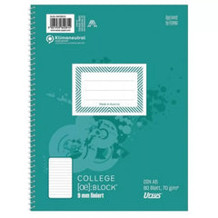 Collegeblock - A5, 80 Blatt, 70 g/qm, 9mm liniert