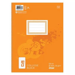 Collegeblock LIN27 - A4, 80 Blatt, 60 g/qm, 9mm liniert mit Randlinien