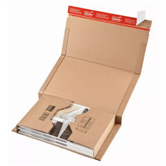 Klassische Versandverpackung zum Wickeln 330x270x80 mm (C4+), braun