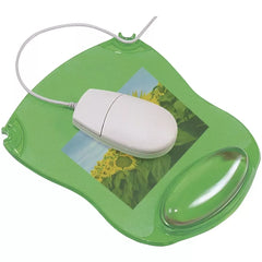 Mousepad mit Gelauflage - grün-transparent