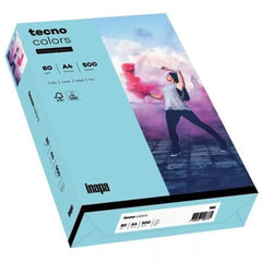 Multifunktionspapier tecno® colors - A4, 80 g/qm, mittelblau, 500 Blatt