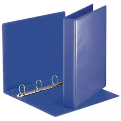 Ringbuch Präsentation, mit Taschen, A4, PP, 4 Ringe, 30 mm, blau