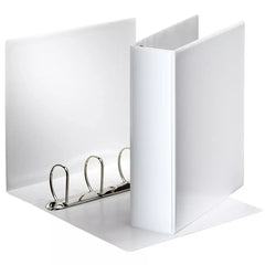 Ringbuch Präsentation, mit Taschen, A4, PP, 4 Ringe, 60 mm, weiß