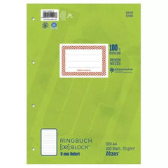 Ringbuchblock - A4, 100 Blatt, 70 g/qm, liniert