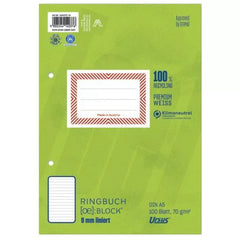 Ringbuchblock - A5, 100 Blatt, 70 g/qm, liniert