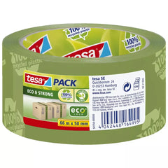 Verpackungsklebeband tesapack® Eco & Strong - PP, 66 m x 50 mm, grün