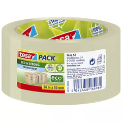 Verpackungsklebeband tesapack® Eco & Strong - PP, 66 m x 50 mm, transparent