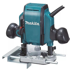 Makita Oberfräse RP0900J Leistung 900W Drehzahl 27000 1/min Aufnahme 8mm Hub-H.0-35mm