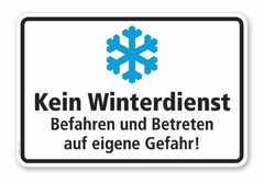 WH-W-18 - Kein Winterdienst Befahren und Betreten auf eigene Gefahr, RA1