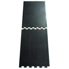 Arbeitsplatzmatte, Gummi, schwarz, mit rundum abgeschrägtenKanten, LxBxH 600x900x15 mm, Gewicht 6,1 kg