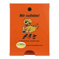 Hundekotbeutelspender Flexi, aus feuerverzinkter Stahl, pulverbeschichtet, reinorange 2004