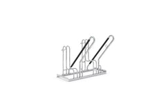 Fahrradparksystem 4702 XBF mit Anlehnbügel fur 2 Fahrräder, Reifenbreite Max.64 mm, Einseitig, B.1000 x H.856 x T.867, Stahl Fuerverzinkt