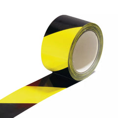 Warnband, selbstklebend, schwarz-gelb, nicht reflektierend, DIN 4844, Rolle á 60 mm x 66 m