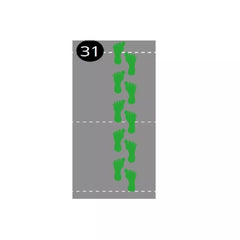 Spielplatzmarkierung Fußspuren, Füße, Set mit 5 Paar, 300x150 mm