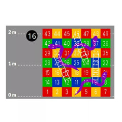 Spielplatzmarkierung Schlangen+Leitern 1-49, 2100x2100 mm