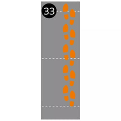 Spielplatzmarkierung Schuhabdruck, (Set 33) mit fünf Paaren, 300x150 mm