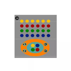 Spielplatzmarkierung Twister, 2100x1500 mm