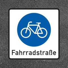 Verkehrszeichen 244.1 Fahrbahnmarkierung Beginn einer Fahrradstraße, 900 x 600, 2 Stück