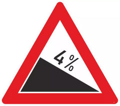 Verkehrszeichen 108-4 Gefälle 4% - SL 1260 3 mm RA2