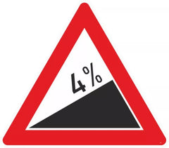 Verkehrszeichen 110-4 Steigung 4% - SL 1260 3 mm RA2