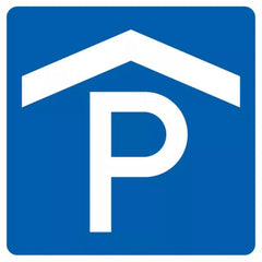 Verkehrszeichen 314-50 Parkhaus, Parkgarage - 420x420 2 mm RA1