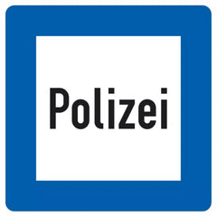 Verkehrszeichen 363 Polizei - 600x600 2 mm RA1