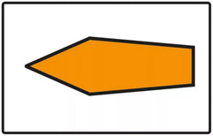 Verkehrszeichen 467.1-10 Umlenkungspfeil (Streckenempfehlung) linksweisend - 1600x2500 2 mm RA1