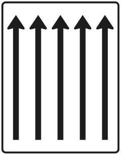 Verkehrszeichen 521-33 Fahrstreifentafel ? ohne Gegenverkehr ? fünfstreifig in Fahrtrichtung - 1600x1250 2 mm RA1