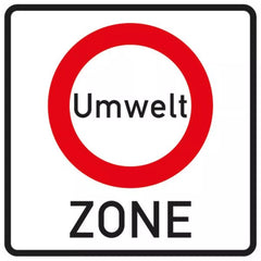 Verkehrszeichen 270.1 Beginn einer Verkehrsverbotszone zur Vermeidung schädlicher Luftverunreinigungen in einer Zone - 600x600 2 mm RA1