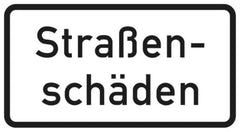 Verkehrszeichen 1007-34 Straßenschäden - 231x420 2 mm RA1