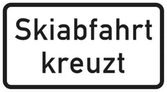 Verkehrszeichen 1007-55 Skiabfahrt kreuzt - 231x420 2 mm RA1