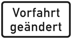 Verkehrszeichen 1008-30 Vorfahrt geändert - 231x420 2 mm RA1