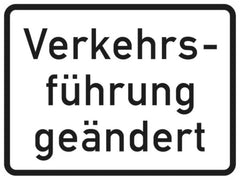 Verkehrszeichen 1008-31 Verkehrsführung geändert - 315x420 2 mm RA1