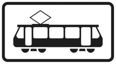 Verkehrszeichen 1010-56 Straßenbahn - 231x420 2 mm RA1