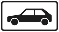 Verkehrszeichen 1010-58 Personenkraftwagen - 231x420 2 mm RA1