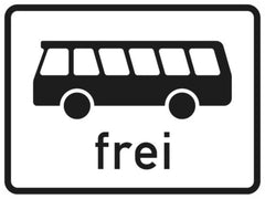 Verkehrszeichen 1024-14 Kraftomnibusse frei - 315x420 2 mm RA1