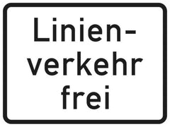 Verkehrszeichen 1026-32 Linienverkehr frei - 315x420 2 mm RA1