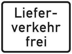 Verkehrszeichen 1026-35 Lieferverkehr frei - 315x420 2 mm RA1